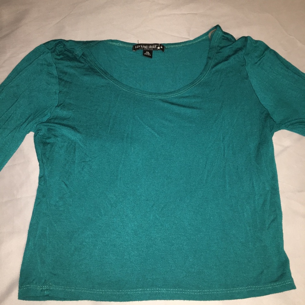Teal long sleeve shirt